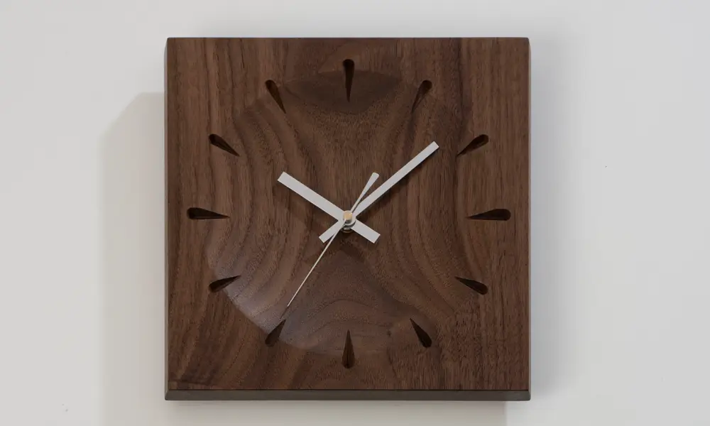 無垢材 時計 ソアレ 角（大）