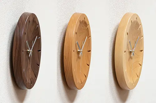 無垢材 時計 ソアレ 丸（大）
