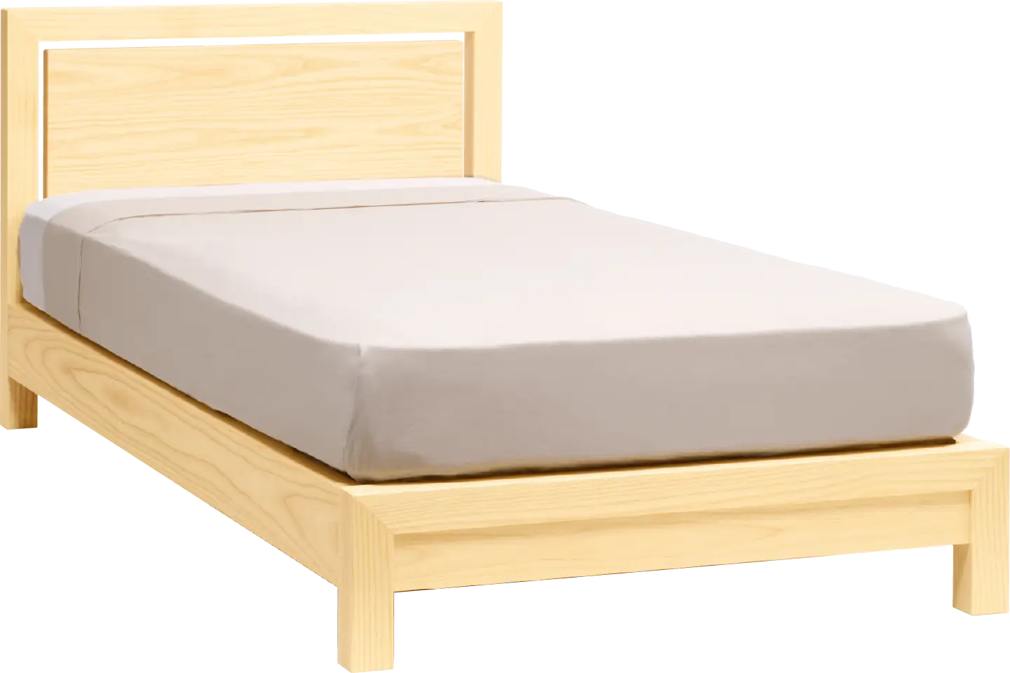 無垢材 ベッドフレーム <br>ダン