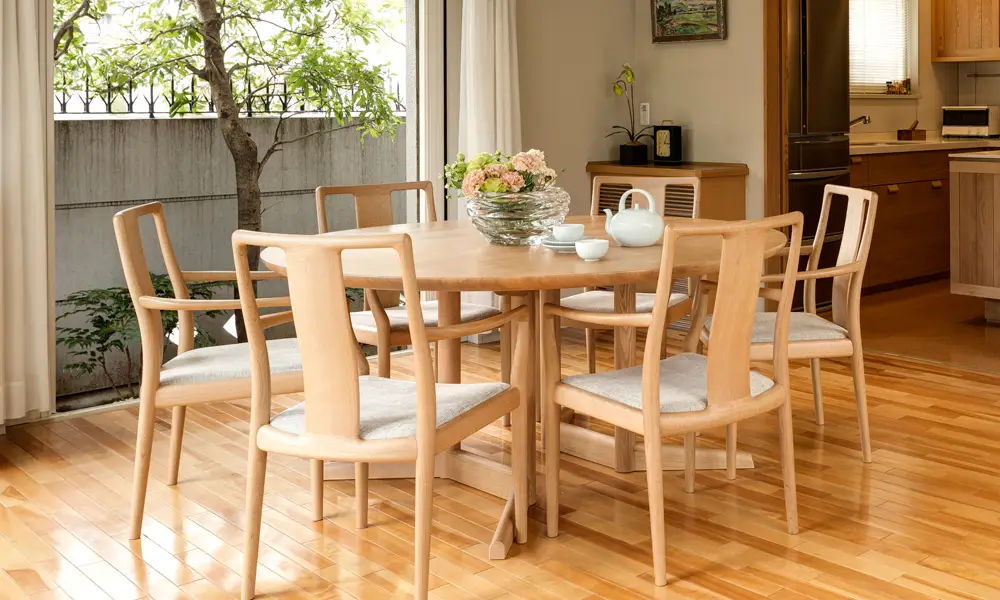 無垢材 ラウンドテーブル <br>ピュア