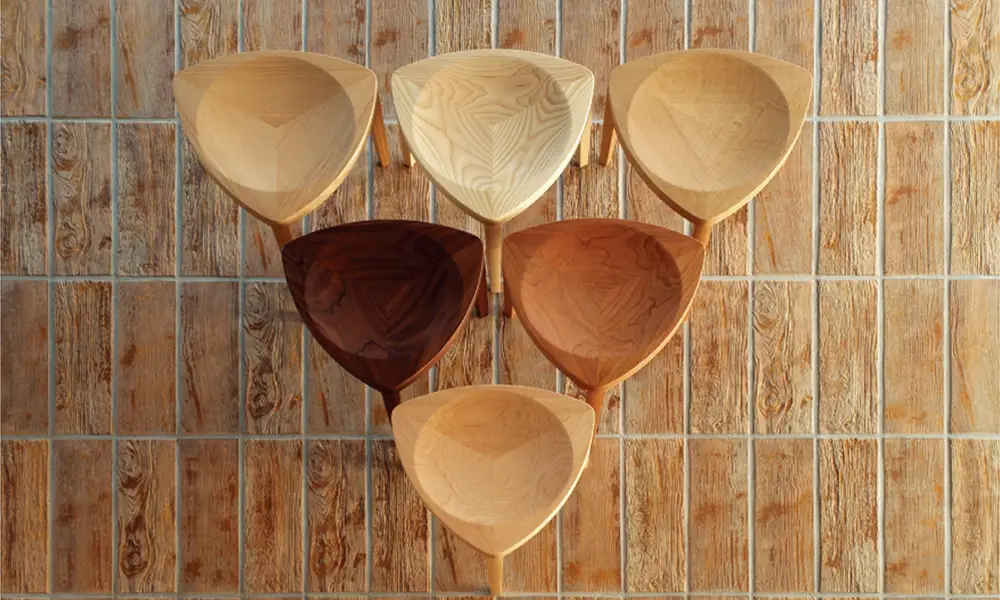 無垢材 スツール クオーレ