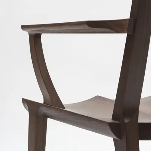 無垢材 アームチェア  <br>レン ハイバック