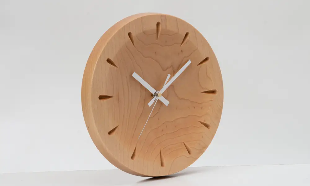 無垢材 時計 ソアレ 丸（大）