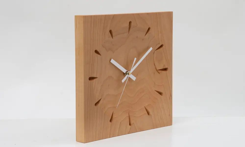 無垢材 時計 ソアレ 角（大）