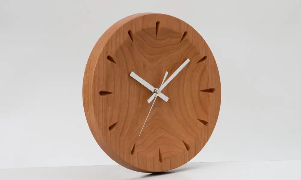 無垢材 時計 ソアレ 丸（大）