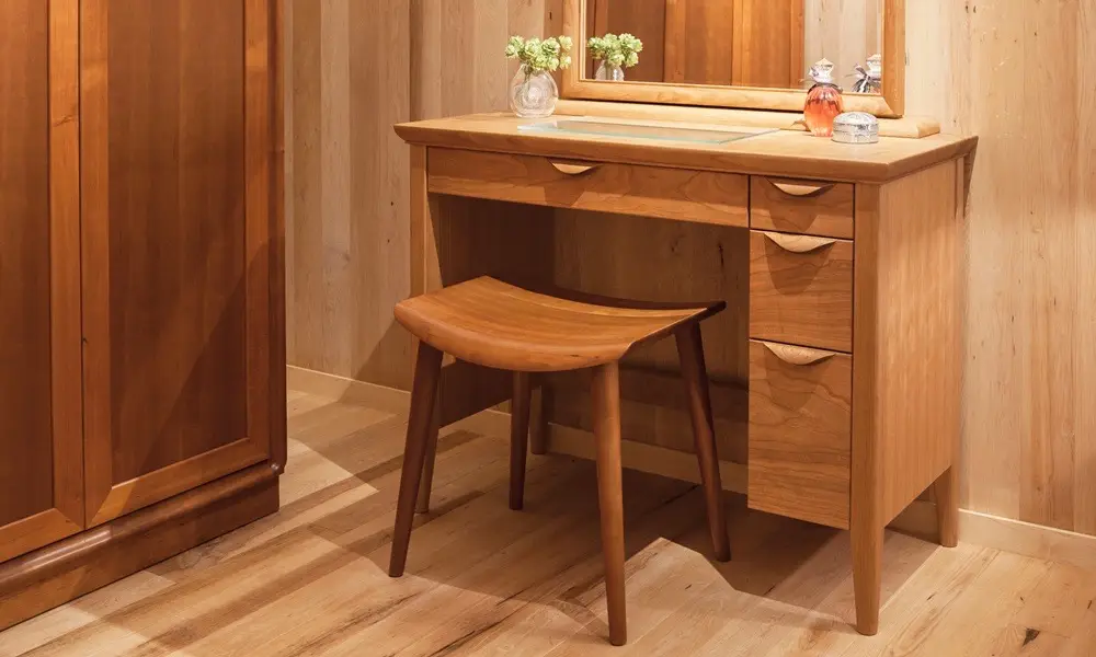 無垢材 ドレッサーデスク <br>エミネント70/94