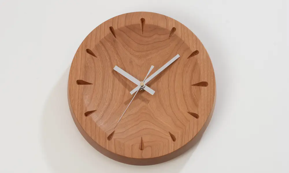 無垢材 時計 ソアレ 丸（大）