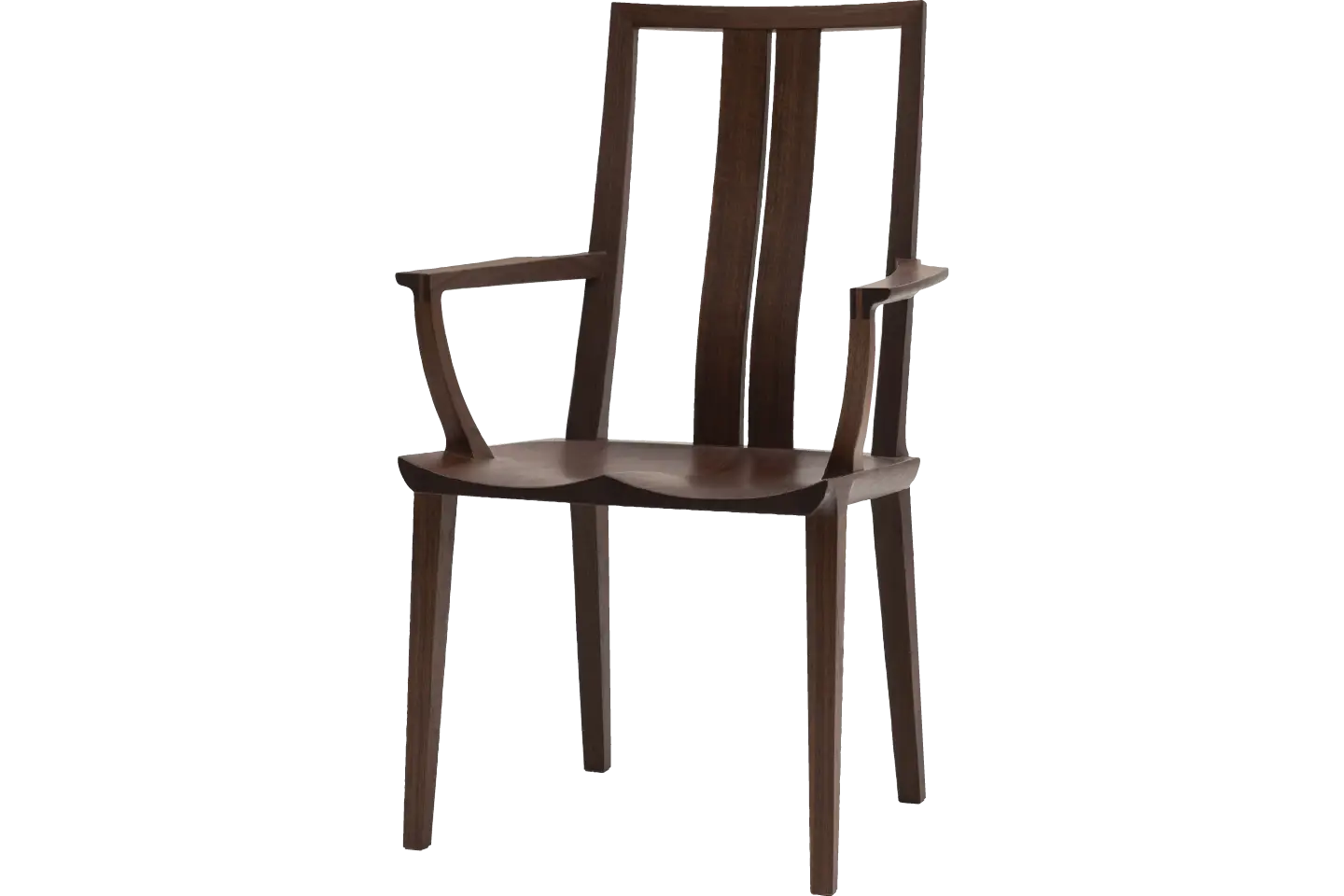 無垢材 アームチェア  <br>レン ハイバック