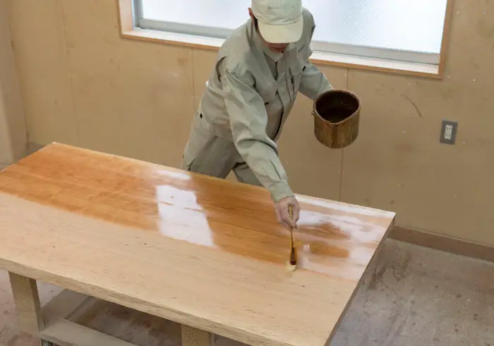 無垢材テーブル オイル塗装