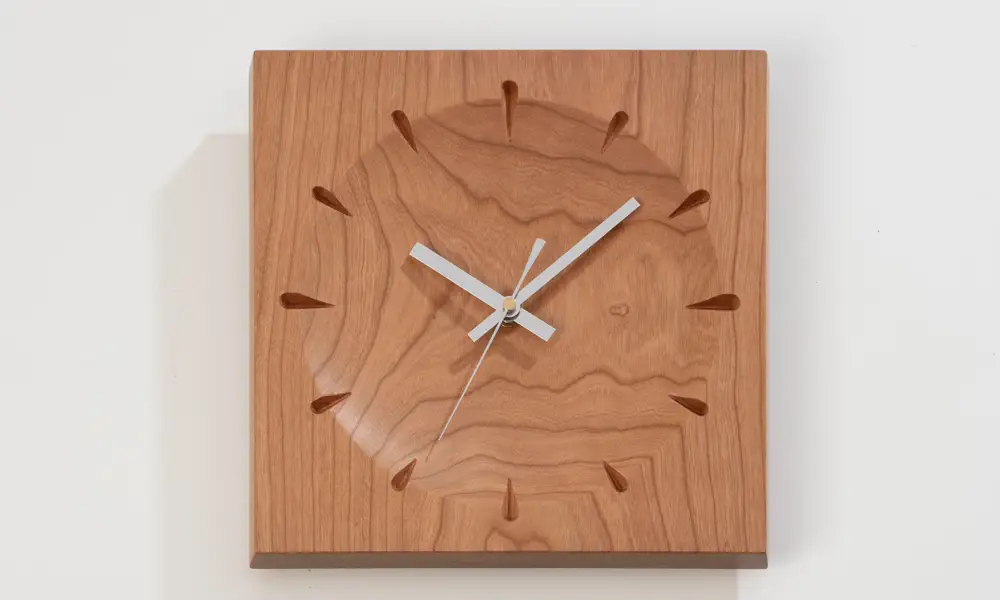 無垢材 時計 ソアレ 角（大）