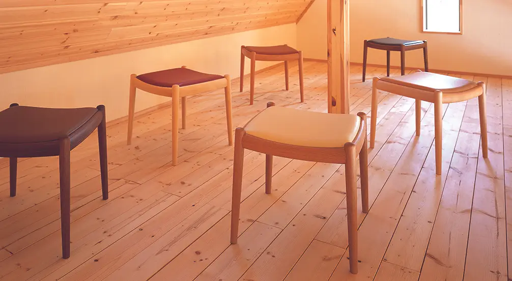 無垢材 スツール ブライト