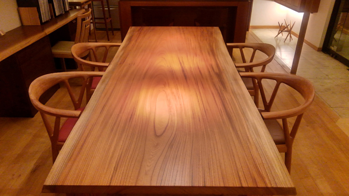 天然檜 一枚板天板/テーブル/ワークデスク/まな板/DIY材/看板材-